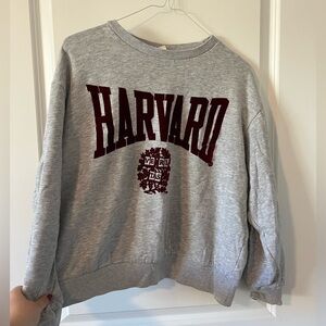 H&M Cropped Harvard Sweatshirt